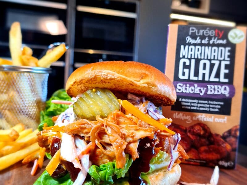 Sticky BBQ Chicken Sandwich with Pickles & Lancashire cheese with Sticky BBQ glaze product